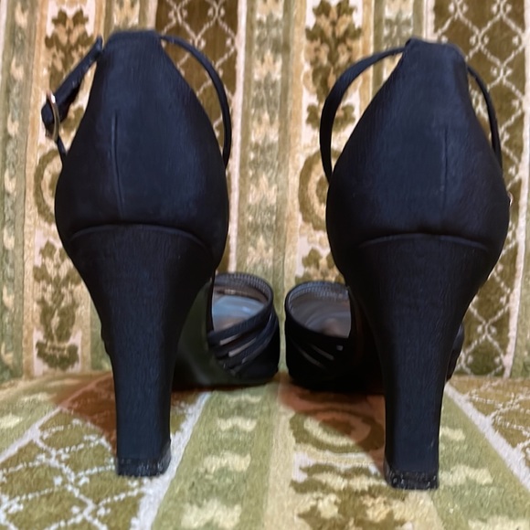 Black Fabric Heels - Picture 4 of 6